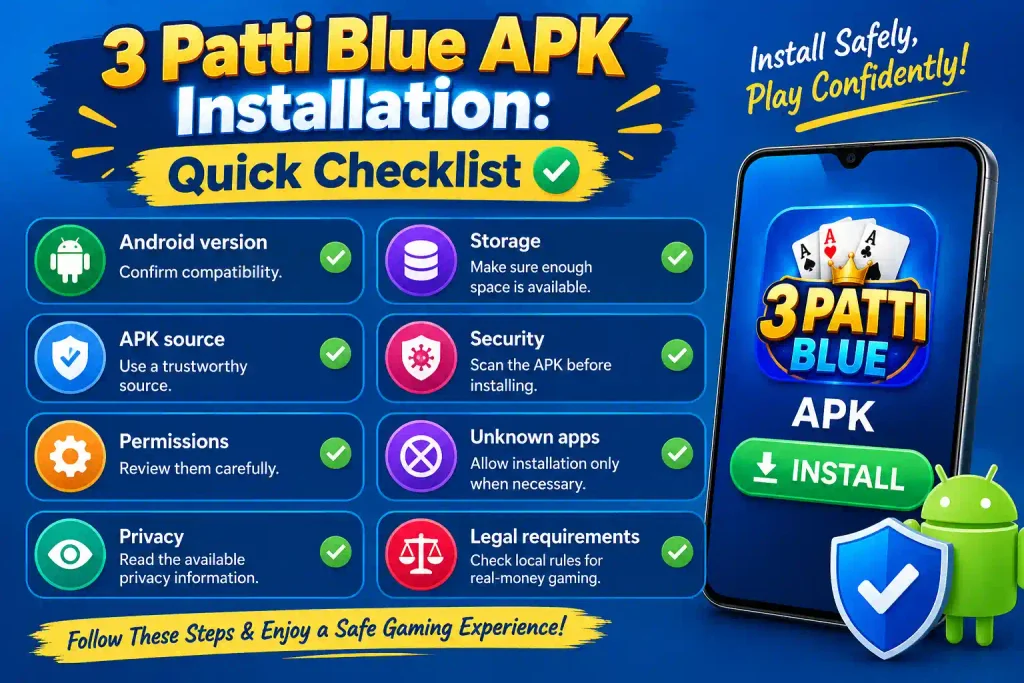 3 Patti Blue APK Installation
