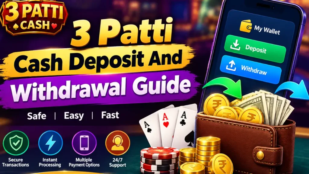 3 Patti Cash Deposit And Withdrawal Guide